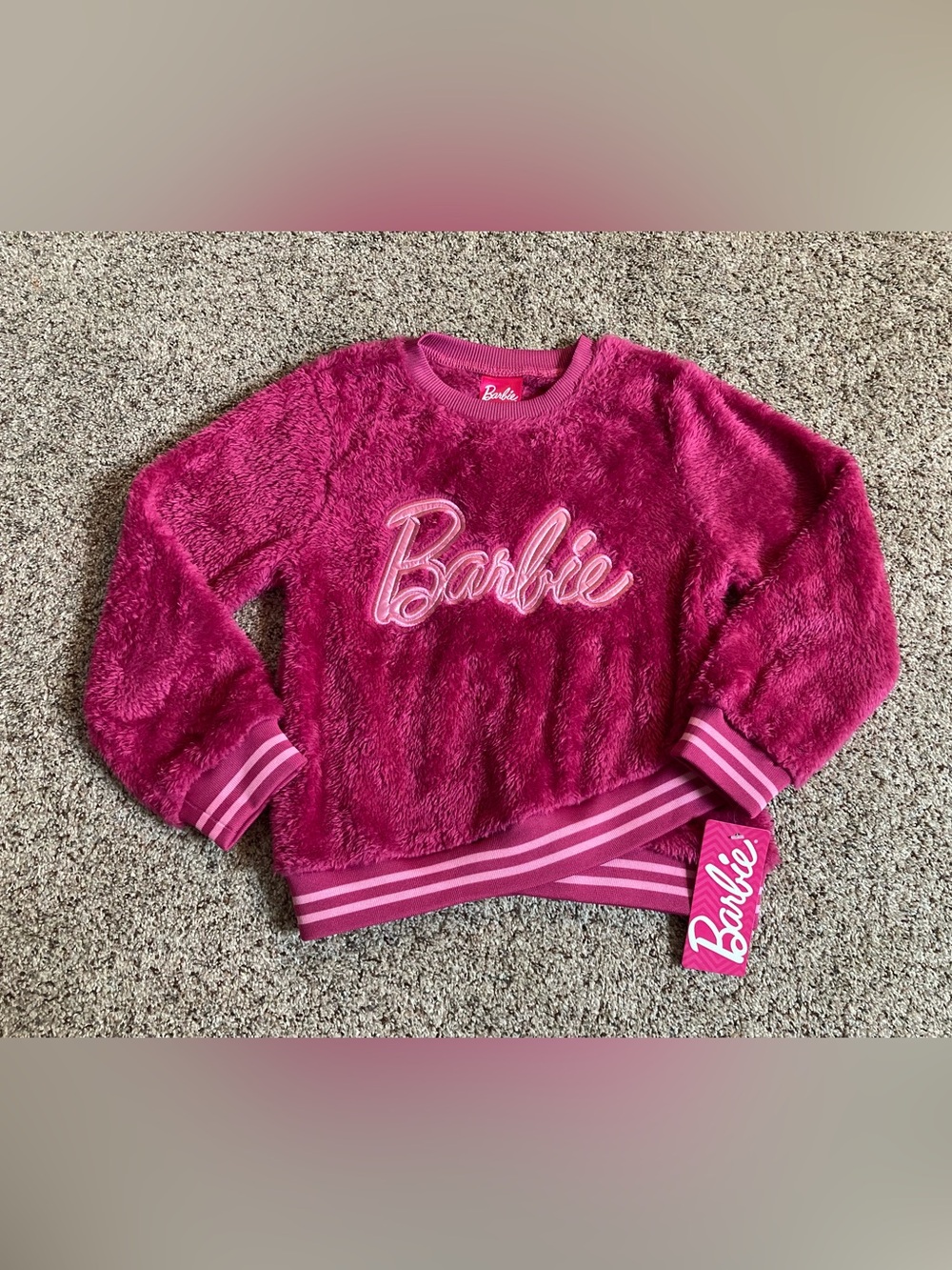 Fuzzy Barbie Crewneck Sweatshirt